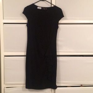 Simple black maternity dress